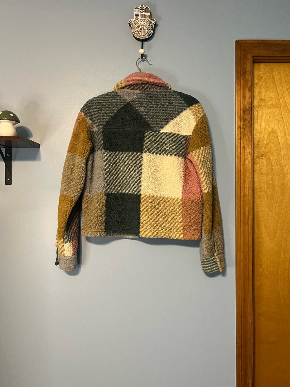 Thread & Supply Multicolored Patchwork Teddy Shacket - Picture 3 of 6